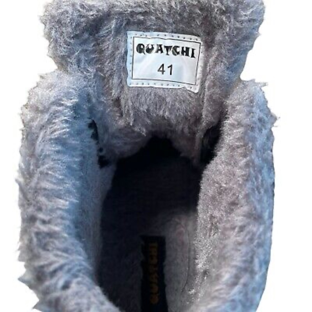 Quatchi Womens Fur Lined‎ Cold Weather Boots Size 10 Gary Lace Up Ankle Shoes - Picture 8 of 9